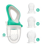 Infant Baby Food Fruit & Vegetable Pacifier, Baby Feeder with Medium Mesh Bag Food Grade Liquid Silicone Yummy Nourishment Feeding