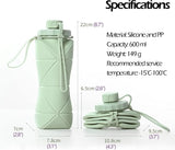 Silicone Collapsible Sports Water Bottles Outdoor Camping Folding Water Cup Large Capacity Travel Foldable Leakproof Kettle