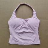 Impact Halter Top Push-Up Sports Bra Backless Design Yoga Tank Top Fitness Workout Activewear Gym Clothes Sports Bras