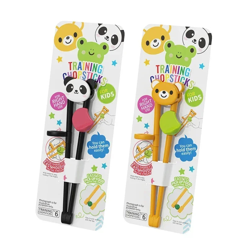 3/1PCS Cute Animal Learning Chopsticks for Children Cartoon Elementary Chopsticks Food Grade Training Chopsticks Kids Tableware