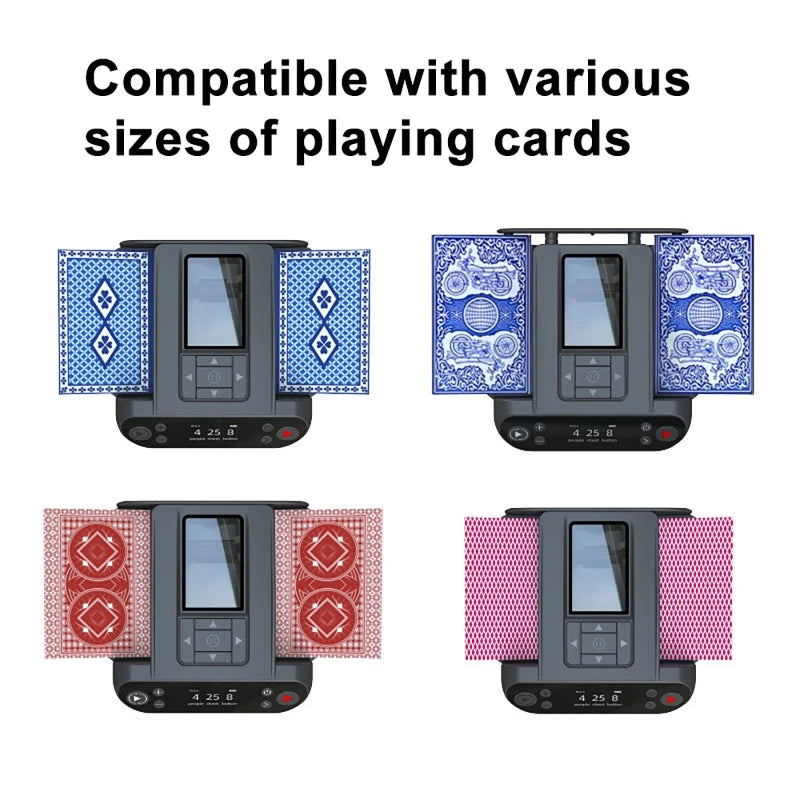 360° Rotating Automatic Card Shuffle Dealer Machine 2 In 1 Playing Cards Shuffling Dealing Tool Party Games Poker Device