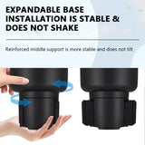 Car Cup Holder Expender Multi-Function Drink Holder with Food Table 360 Degree Adjustable Base Tray for Lunch Snack