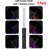 LED Light Up Umbrellas with Flashlight Handle, Clear, Black, Gray, Red