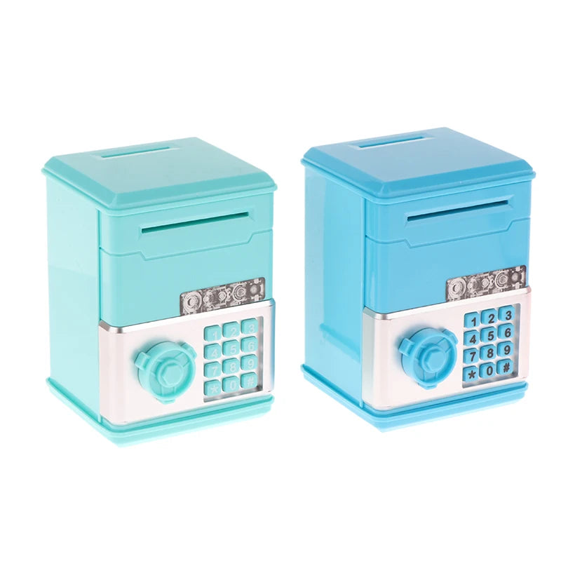 Kids Money Bank, Plastic Password Piggy Bank Mini ATM Cash Coin Money Box For Kids Birthday Toy For Children，ATM Banks Box