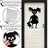 Halloween decoration room door stickers window decor skeleton hand pumpkin DIY devil witch hat glass window stickers ghost