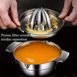 Manual Stainless Steel Lemon Orange Squeezer Citrus Juicer Hand Press with Bowl And Strainer for Fresh Juice Extraction