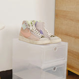 Folder Plastic Shoes Case Thickened Transparent Drawer Case Plastic Shoe Boxes Stackable Box Shoe Organizer Storage Shoe box