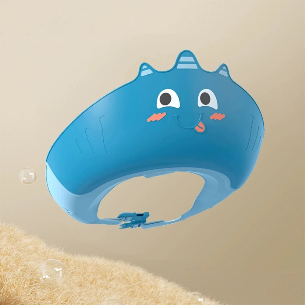 Adjustable Size Children Shampoo Cap Crown Baby Shower Cap Cartoon Bath Visor Infant Hair Shield Ear Protection Waterproof