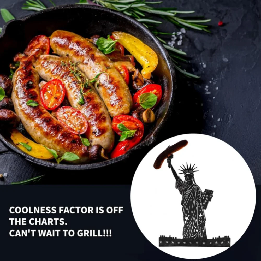 BBQ Accessory Portable Camping Hot Dog Grill Holder Rust-proof Sausage Stand Rack for Funny Bbq Heat-resistant Outdoor Sausage