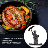 BBQ Accessory Portable Camping Hot Dog Grill Holder Rust-proof Sausage Stand Rack for Funny Bbq Heat-resistant Outdoor Sausage