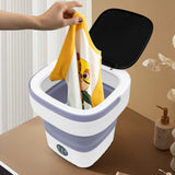 12L Portable Small Washing Machine Collapsible Washer Spin Dryer Apartment Travel Socks Underwear Panties Washing Machine