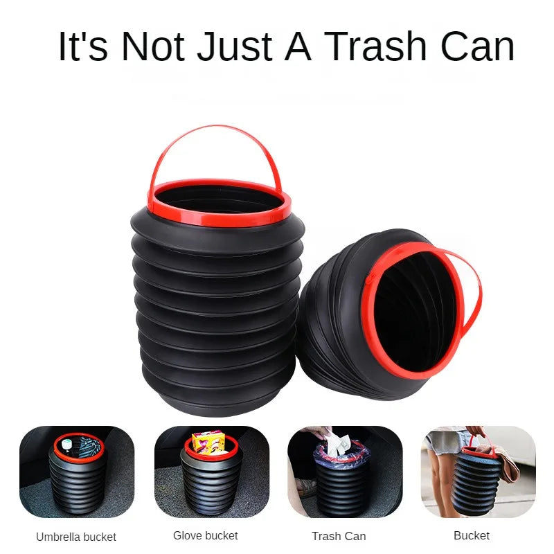 Foldable Car Trash Can, Portable Garbage Bin, Collapsible Pop-up Water Proof Bag, Waste Basket Bin, Auto Rubbish Bin Accessories