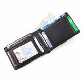 Leather Bat ID Wallet Slim Bifold Credit Card Holder Case With Cutout Superhero Face Eyes Mask Gift