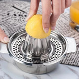 Manual Stainless Steel Lemon Orange Squeezer Citrus Juicer Hand Press with Bowl And Strainer for Fresh Juice Extraction