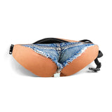 Funny Dad Bod Money Belt Bag Men Travel Bags Flesh Color Creative Fanny Pack Beer Fat Belly Bum Pouch Waist Bag