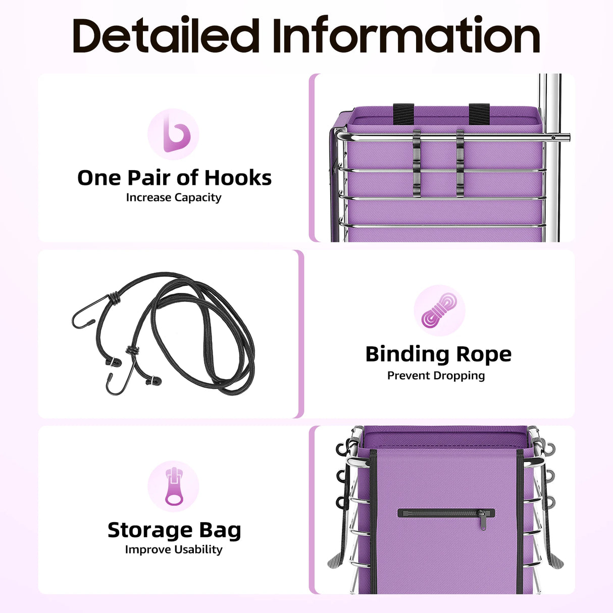 Foldable Shopping Cart with Wheels, 40kg Capacity Portable Grocery Trolley for Supermarket Market Travel Stair Climbing