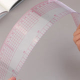 Multifunctional French Curve Ruler Soft Plastic Patchwork Ruler Measure Dressmaking Drawing Template Craft Sewing Tools