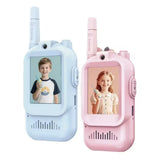 Video Walkie Talkies for Kids Rechargeable Toddler Toys  for Indoor Camping Travel  Birthday Gfits for Kids Ages 3-12 2PCS