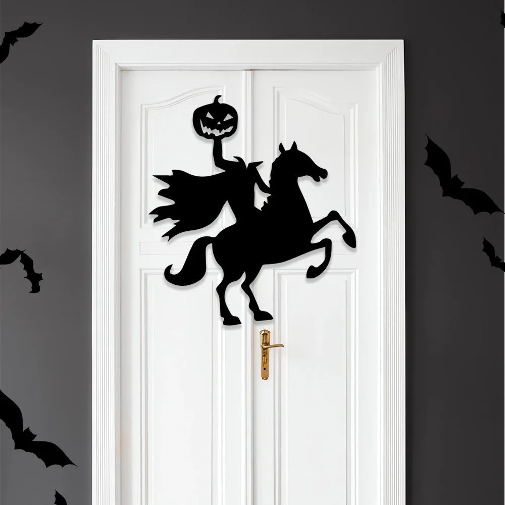 Halloween decoration room door stickers window decor skeleton hand pumpkin DIY devil witch hat glass window stickers ghost