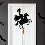 Halloween decoration room door stickers window decor skeleton hand pumpkin DIY devil witch hat glass window stickers ghost