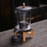 Retro Time Runs Back Flow Incense Stove Creative Home Decoration Grinding Plate Waterfall Crafts Odor Removal Aromatherapy Stove