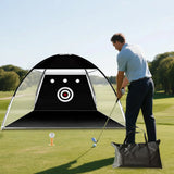 Golf Practice Tent Net  10x7ft Practice Net With Triturf Mat  Golf Hitting Aid For Backyard Home Sports Equipment Chipping Swing