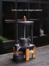 Retro Time Runs Back Flow Incense Stove Creative Home Decoration Grinding Plate Waterfall Crafts Odor Removal Aromatherapy Stove