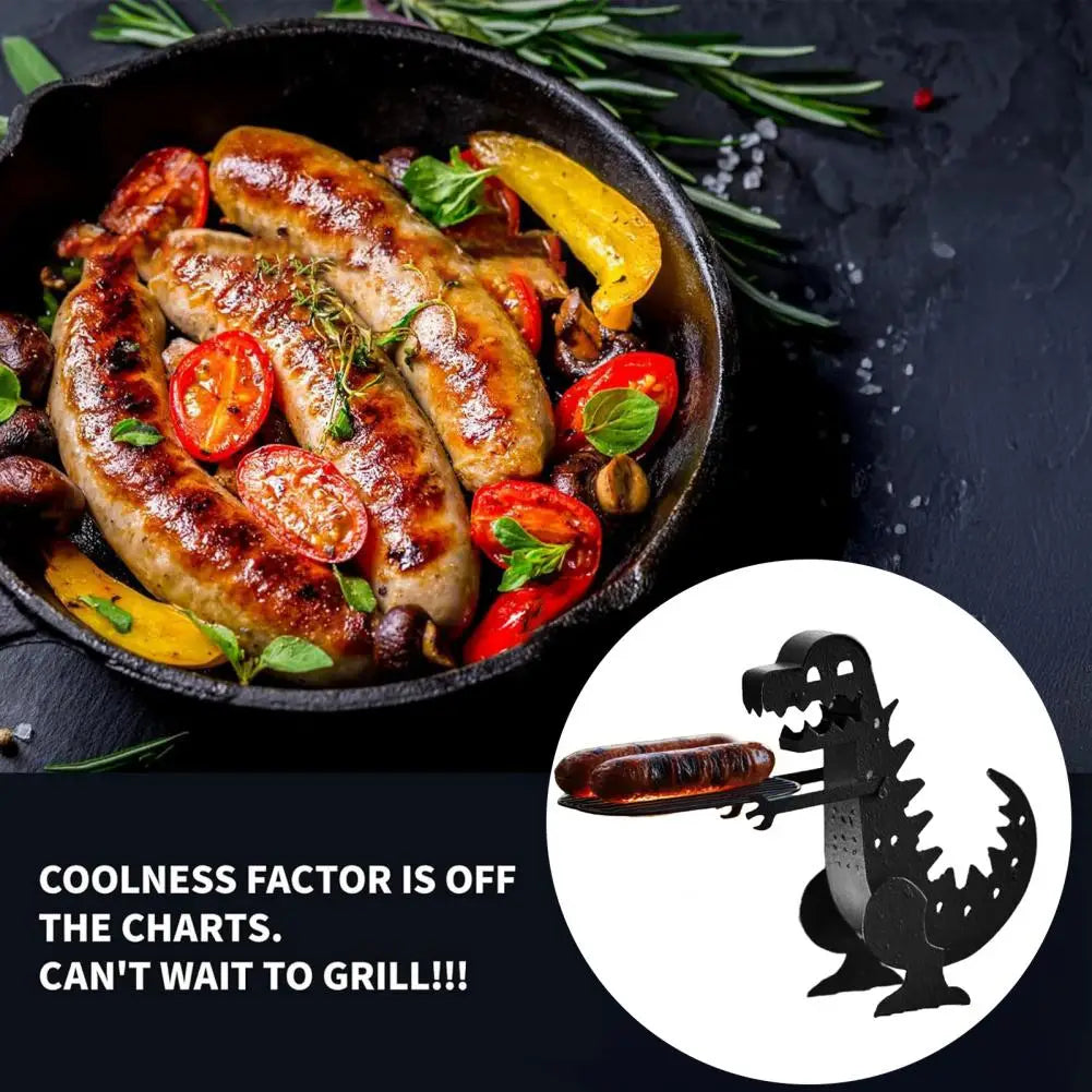 BBQ Accessory Portable Camping Hot Dog Grill Holder Rust-proof Sausage Stand Rack for Funny Bbq Heat-resistant Outdoor Sausage