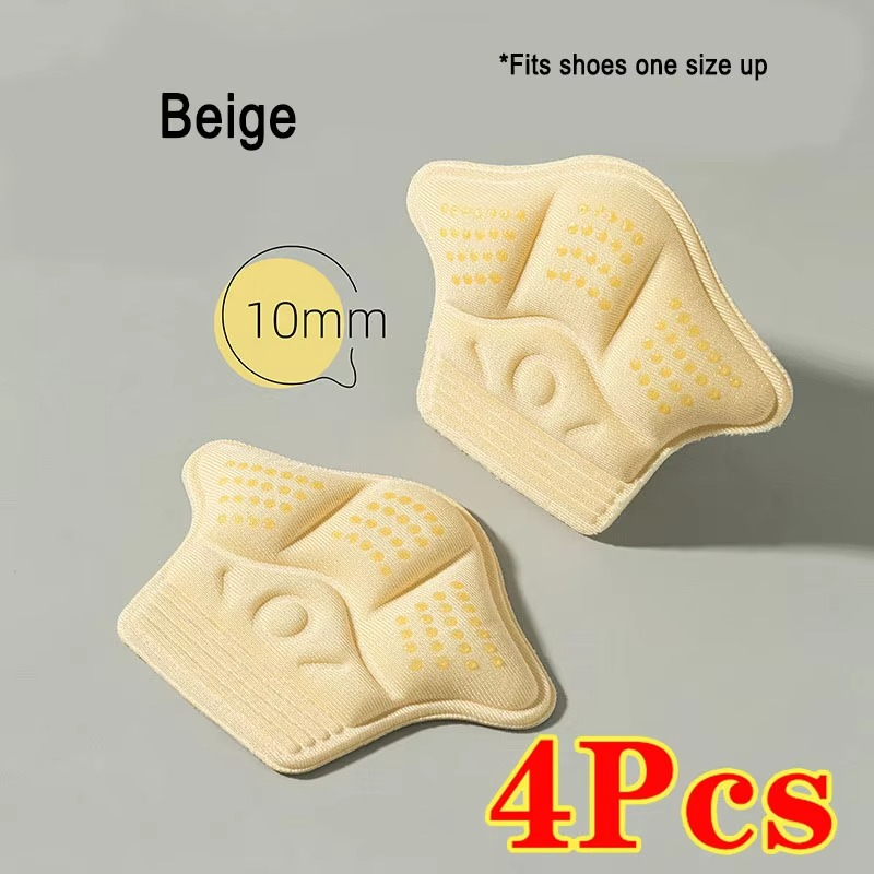 4Pcs Heel Stickers Heel Protectors Sneaker Shrinking Size Insoles Anti-wear Feet Shoe Pads Adjust Size High Heel Cushion Inserts