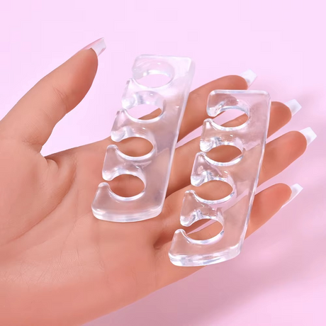 Soft Silicone Finger Toe Separator Soft-Silicon 5 Colors Flexible Finger Toe Spacers for Nail Polish Pedicure Tools