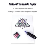 10pcs Tattoo Integrated Ballpoint Pen Disposable 5 Colors Universal Tattoo Drawing Practice Cartridge Needles for Rotary Machine