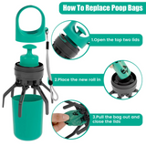 New Dog Pooper Scooper Pet Outdoors Portable Claw Poop Scooper Garbage Bag Cat Dispenser Waste Pick-up Cleaner