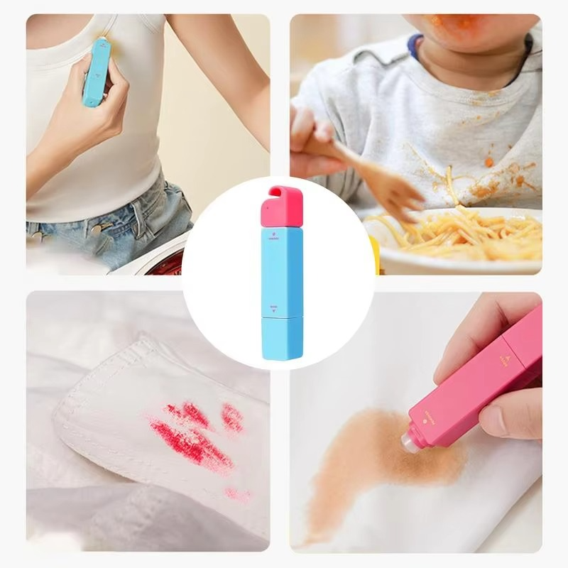 Portable No wash Stain Remover Pen Instant Stain Remover Pen Clothing Stain Removal Pen No Washing Double Headed Bleach Pen