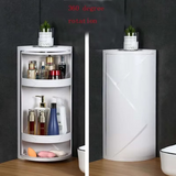 Bathroom Corner Storage Rack Kitchen Bathroom Rotary Storage Rack Washing Table Triangle Arrangement Rack