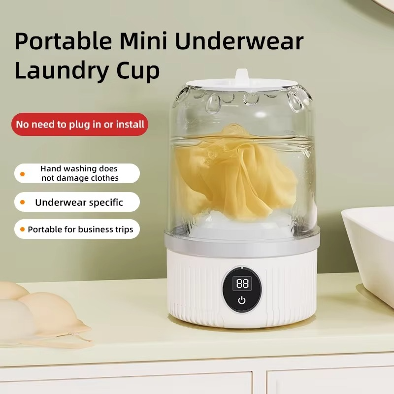 Wireless washing machine portable underwear cleaner 1L mini Socks Washing Machine Dehydratable Laundry Bucket