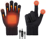 Electric Heated Gloves USB Rechargeable Touch Screen Warm Thermal Gloves Winter