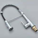 Chrome Kitchen Sink Mixer Taps Pull Out 360° Swivel Laundry Faucet Silver