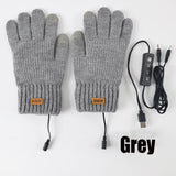 Electric Heated Gloves USB Rechargeable Touch Screen Warm Thermal Gloves Winter