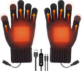 Electric Heated Gloves USB Rechargeable Touch Screen Warm Thermal Gloves Winter