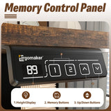 Electric Standing Desk Adjustable Sit Stand Computer Desk Walnut 140cm