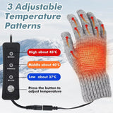 Electric Heated Gloves USB Rechargeable Touch Screen Warm Thermal Gloves Winter