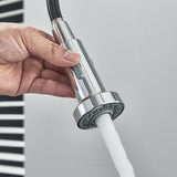 Chrome Kitchen Sink Mixer Taps Pull Out 360° Swivel Laundry Faucet Silver