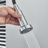Chrome Kitchen Sink Mixer Taps Pull Out 360° Swivel Laundry Faucet Silver