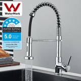Chrome Kitchen Sink Mixer Taps Pull Out 360° Swivel Laundry Faucet Silver
