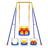 Toddler Swing 3-in-1 Swing Sets for Backyard Baby Swing Outdoor/Indoor Toddler Swing Set Suitable for Aged 6 Months to 10 Years Old
