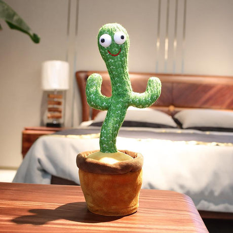 Cactus Plush Toy,Sing Cactus Mimicking Toy,Funny Dancing Cactus Plush Toy,Cute Talking and Dancing Cactus Plush Toy Electronic Shake (USB)