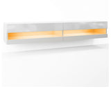 180cm Floating TV Stand Cabinet Wall Mounted Entertainment Unit with LED Lights