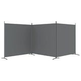 3-Panel Room Divider Living Room Bedroom Partition Privacy Protection Screen Room Separator Folding Dressing Wall Anthracite Fabric