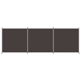 3-Panel Room Divider Living Room Bedroom Partition Privacy Protection Screen Room Separator Folding Dressing Wall Brown Fabric