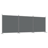 3-Panel Room Divider Living Room Bedroom Partition Privacy Protection Screen Room Separator Folding Dressing Wall Anthracite Fabric